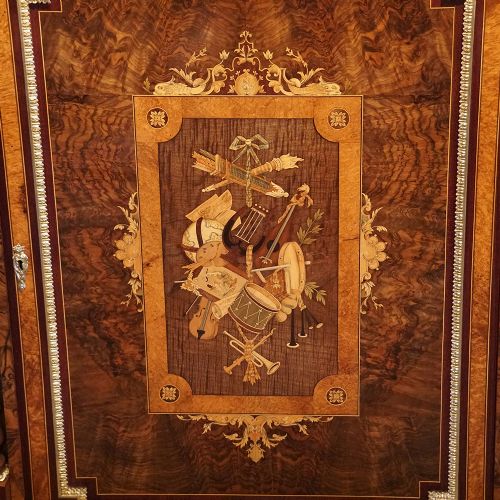 fig 1. Victorian inlaid walnut credenza