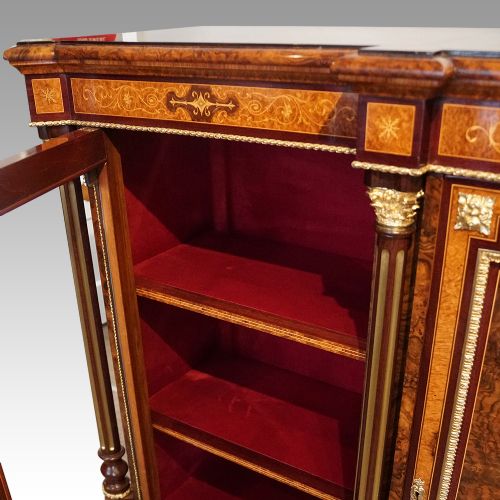 fig 4. Victorian inlaid walnut credenza