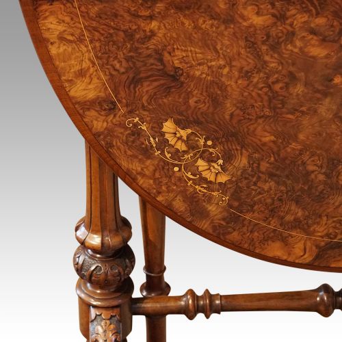 fig 2. Victorian inlaid walnut Sutherland table