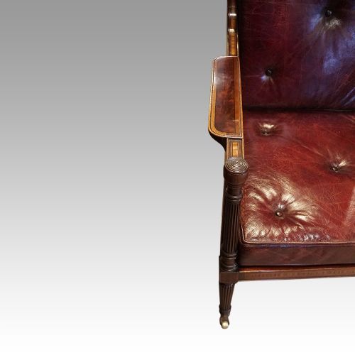 fig 3. 19thc. mahogany library chair