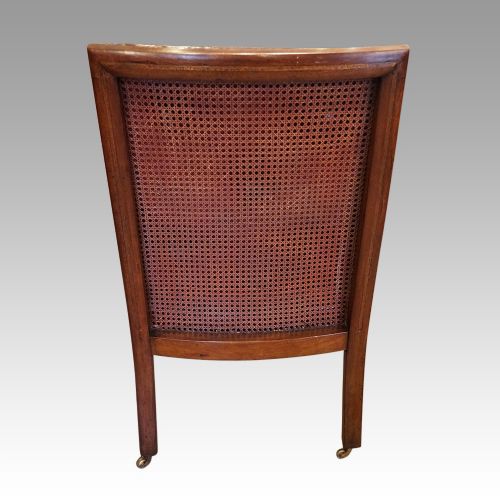 fig 6. 19thc. mahogany library chair