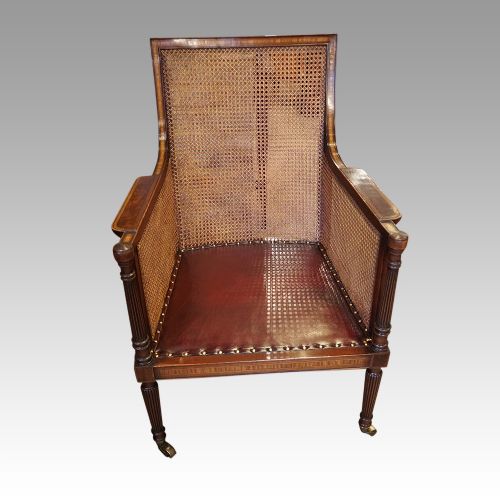 fig 7. 19thc. mahogany library chair