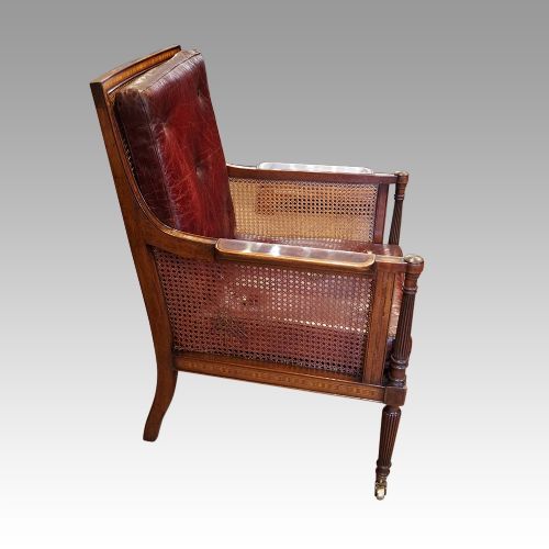 fig 8. 19thc. mahogany library chair