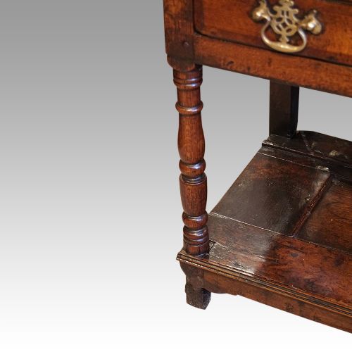 fig 2. Antique oak pot board dresser base