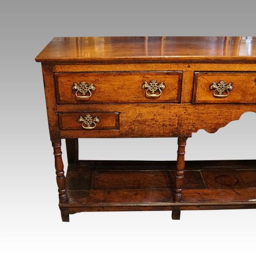 fig 3. Antique oak pot board dresser base