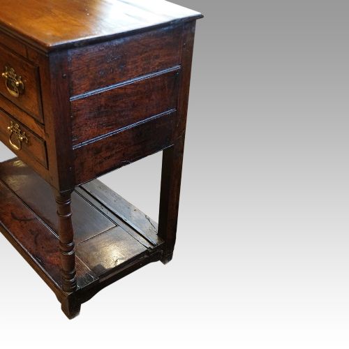 fig 4. Antique oak pot board dresser base