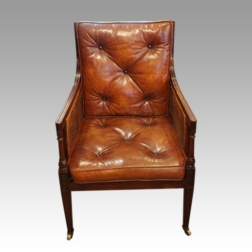 Antique Mahogany Library Chair