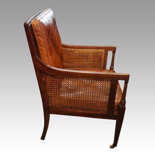 fig 6. Antique mahogany library chair