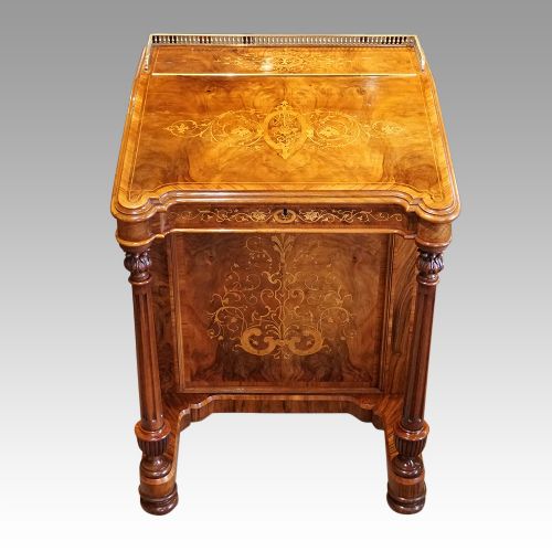 fig 1. Victorian walnut Davenport desk