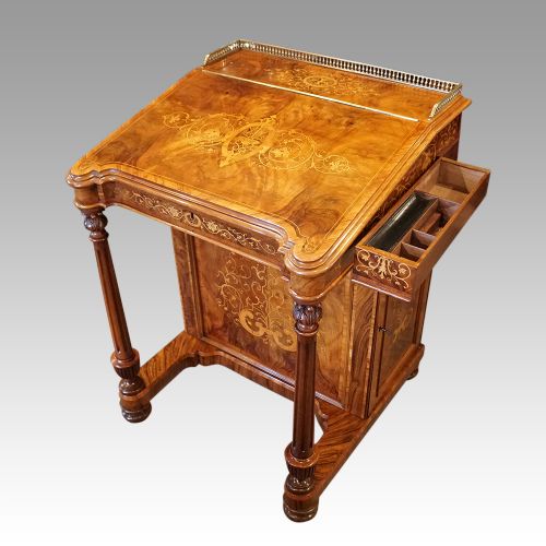 fig 4. Victorian walnut Davenport desk