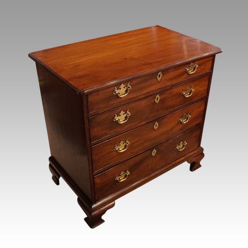 fig 1. Small Antique Georgian mahogany chest