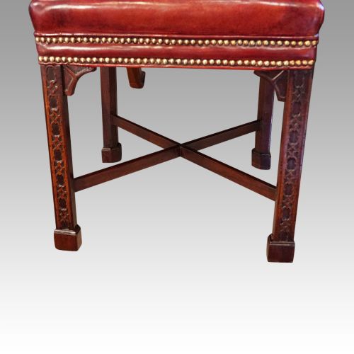 fig 3. Pair of Edwardian mahogany Chinese Chippendale stools