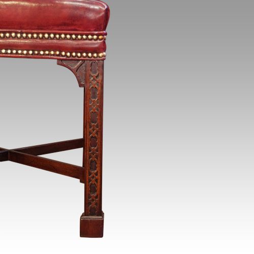 fig 4. Pair of Edwardian mahogany Chinese Chippendale stools