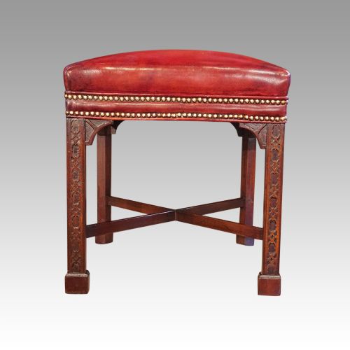 fig 7. Pair of Edwardian mahogany Chinese Chippendale stools