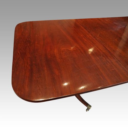 fig 1. Antique mahogany twin pillar dining table