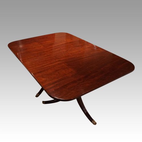 fig 3. Antique mahogany twin pillar dining table