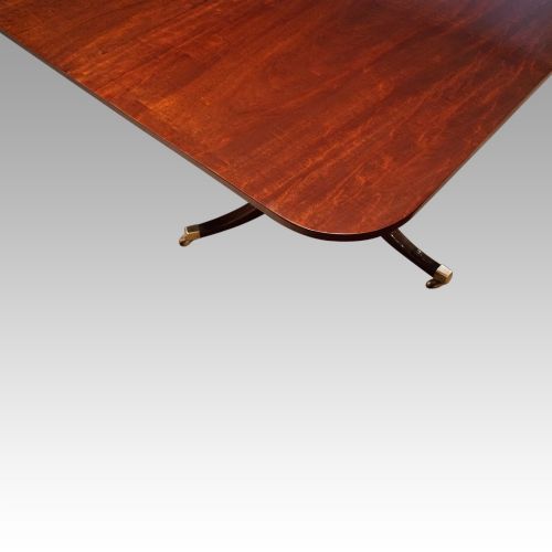 fig 4. Antique mahogany twin pillar dining table