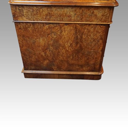 fig 2. Victorian burr walnut pedestal desk