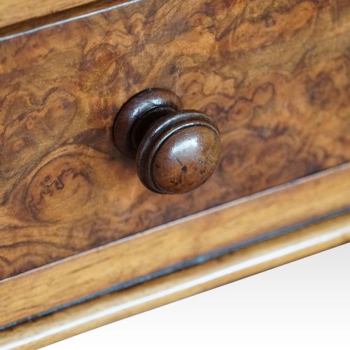 fig 8. Victorian burr walnut pedestal desk