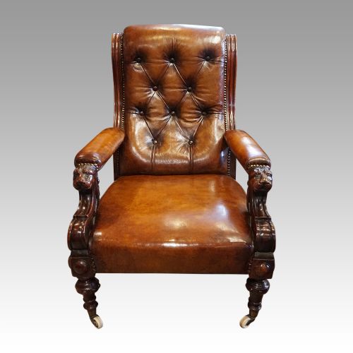 Victorian Leather Reading Chair