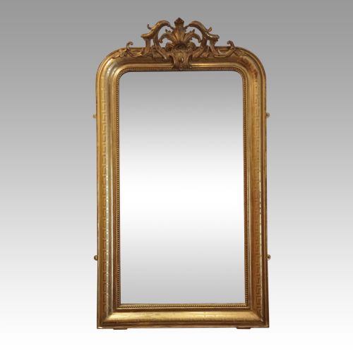 19thc Gilt Over Mantle Mirror