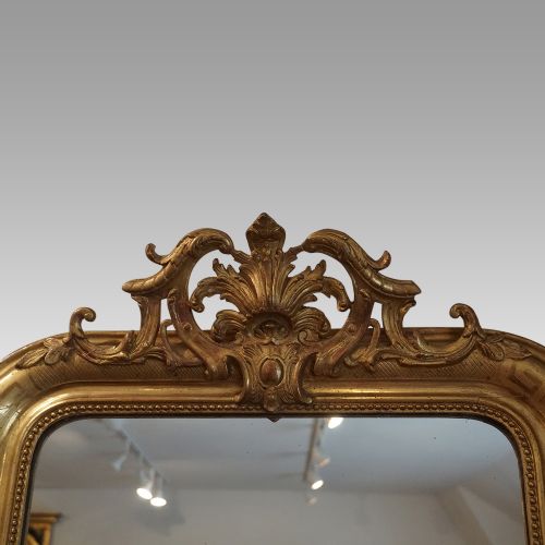 fig 1. 19thc gilt over mantle mirror