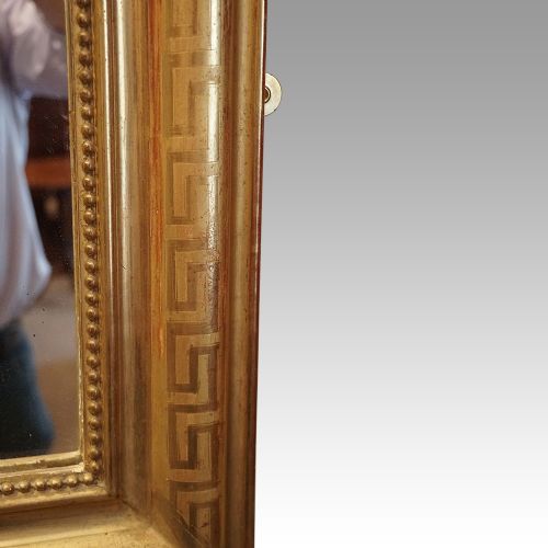 fig 2. 19thc gilt over mantle mirror