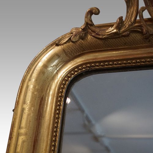 fig 3. 19thc gilt over mantle mirror