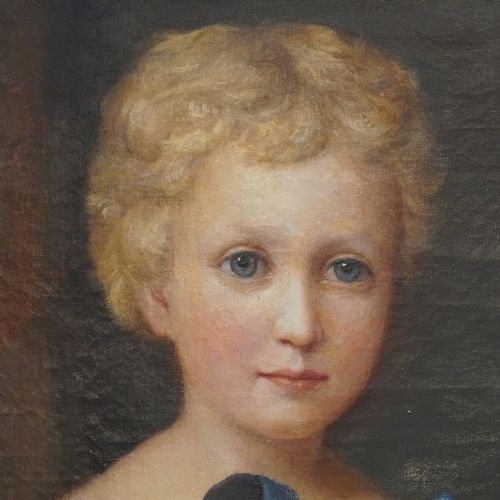 fig 1. 19thc. primitive portrait of sisters
