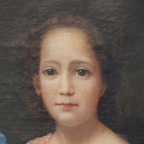 fig 3. 19thc. primitive portrait of sisters