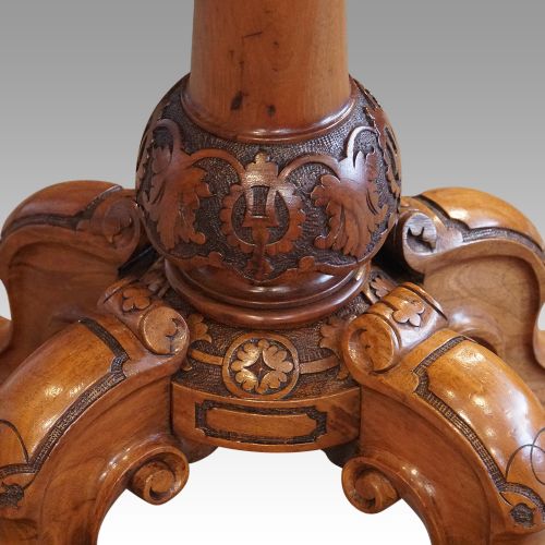 fig 1. Victorian demi lune walnut card table