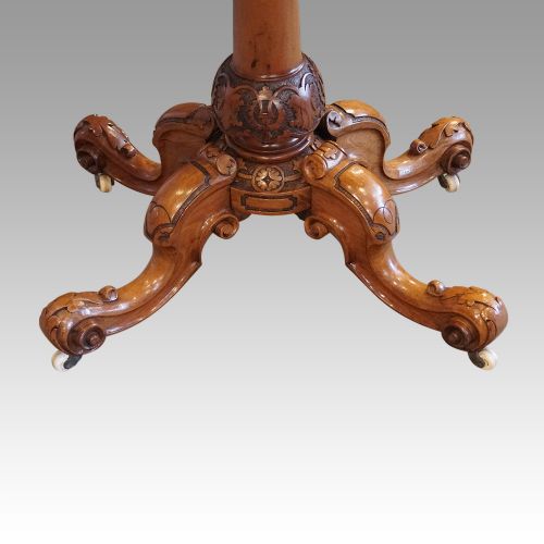 fig 2. Victorian demi lune walnut card table