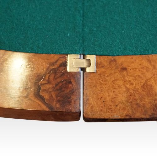 fig 3. Victorian demi lune walnut card table