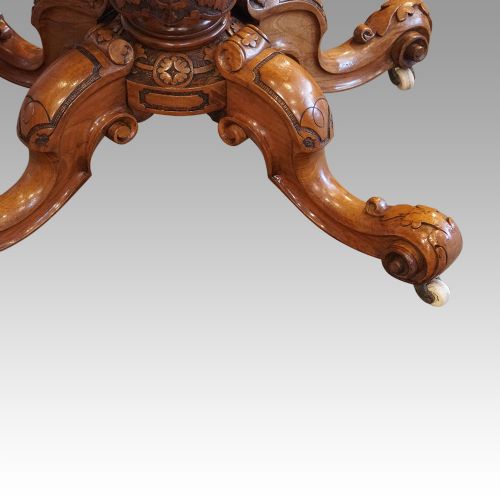 fig 5. Victorian demi lune walnut card table