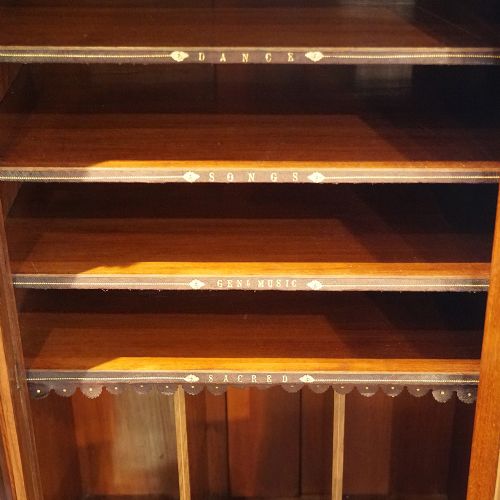 fig 5. Victorian inlaid walnut music cabinet