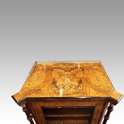 fig 7. Victorian inlaid walnut music cabinet