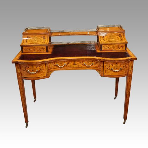 Victorian Inlaid Satinwood Desk