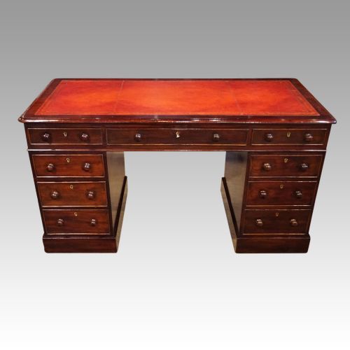 Victorian Mahogany Pedestal Desk