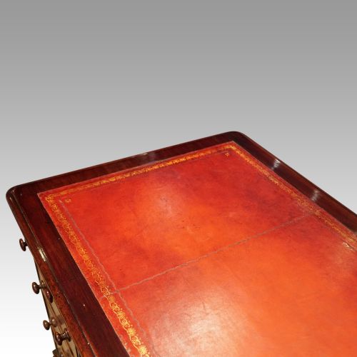fig 2. Victorian mahogany pedestal desk