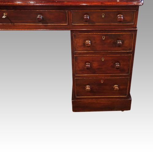 fig 3. Victorian mahogany pedestal desk