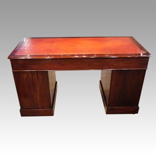 fig 5. Victorian mahogany pedestal desk