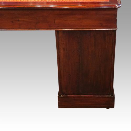 fig 9. Victorian mahogany pedestal desk