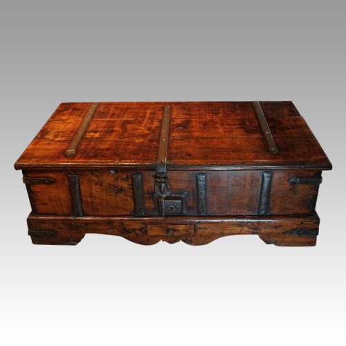 Antique Iron Bound Merchant Chest