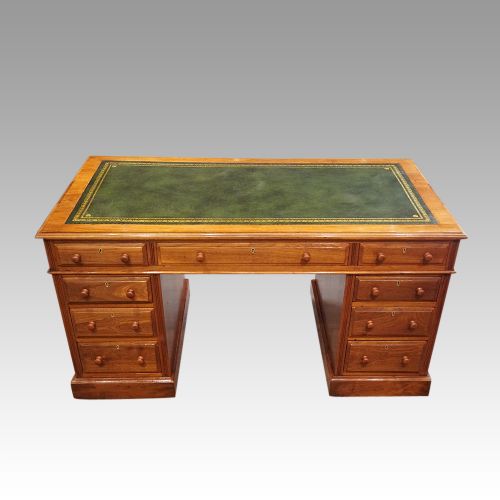 fig 2. Edwardian walnut pedestal desk