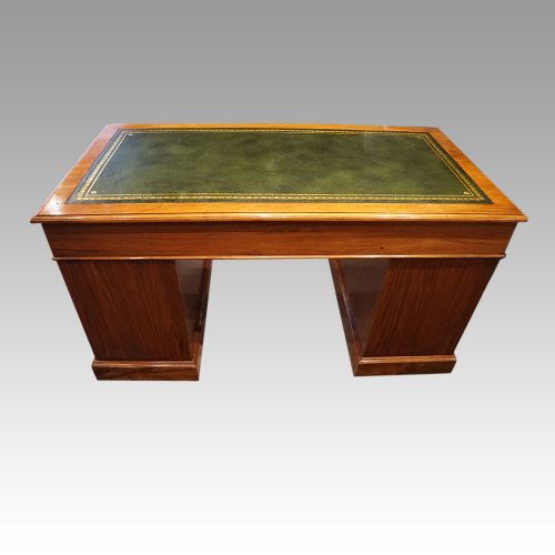fig 7. Edwardian walnut pedestal desk