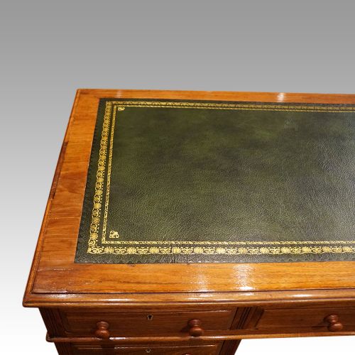 fig 8. Edwardian walnut pedestal desk