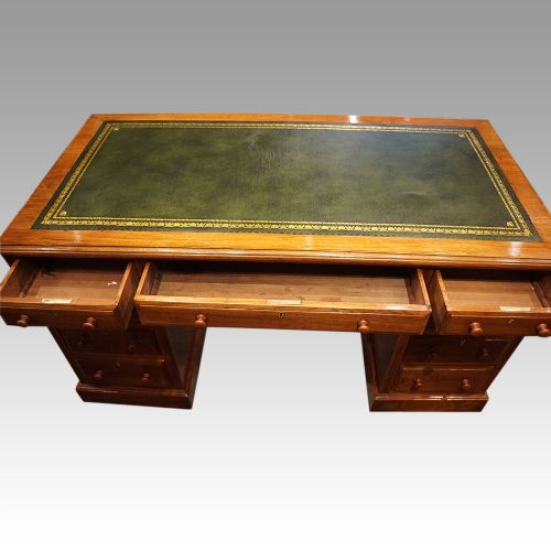 fig 9. Edwardian walnut pedestal desk