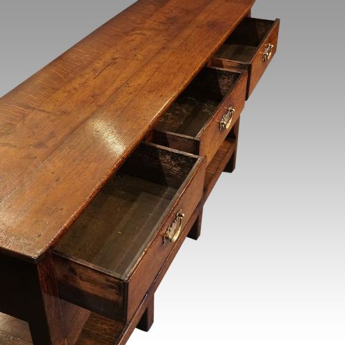 fig 3. Georgian oak pot board dresser base