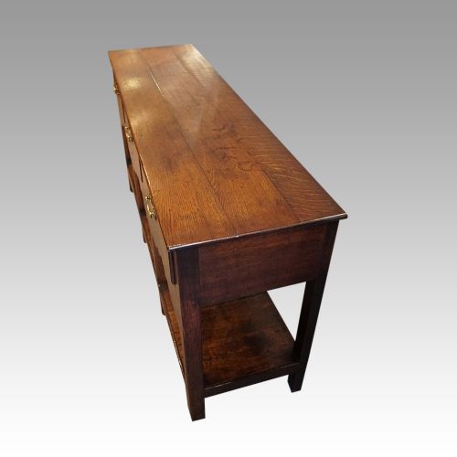 fig 7. Georgian oak pot board dresser base
