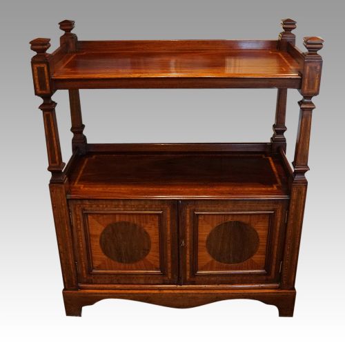 Edwardian Inlaid Mahogany Dumb Waiter